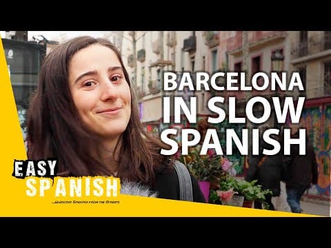 Tour of Barcelona Centre in Slow Spanish | Super Easy Spanish 43 - Learn Spanish with this music video